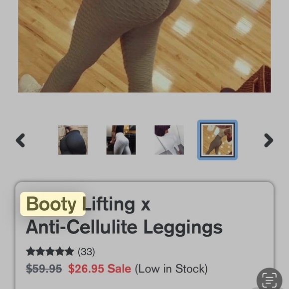 4/$50 Anti Cellulite Grey Leggings - Picture 6 of 11